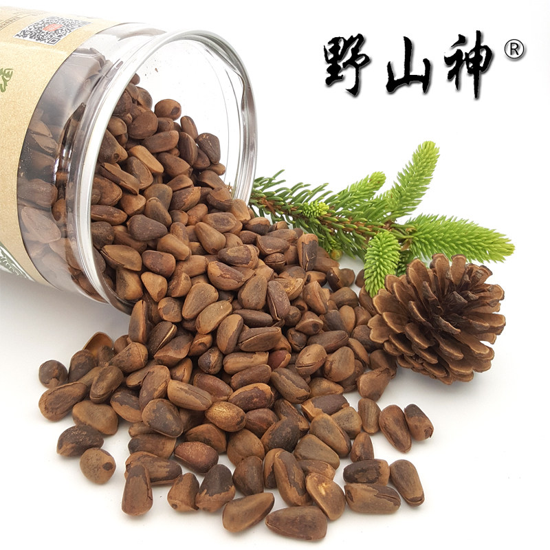 开口松子450g*1罐 非油炸东北松子