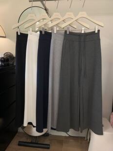 going2026春季 高腰系带韩版 宽松百搭显瘦休闲阔腿拖地长裤 新款