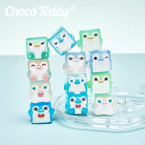 chocoteddy叠叠高方块企鹅夜光系列盲盒解压迷你摆件礼物可爱少女