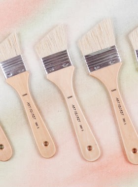 Artsecret猪鬃斜头刷3860S水彩水粉油画亚克力丙烯背景板刷食品刷