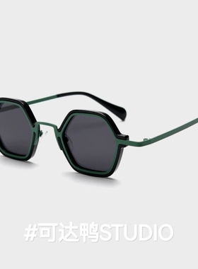 欧美复古多边形偏光近视太阳眼镜