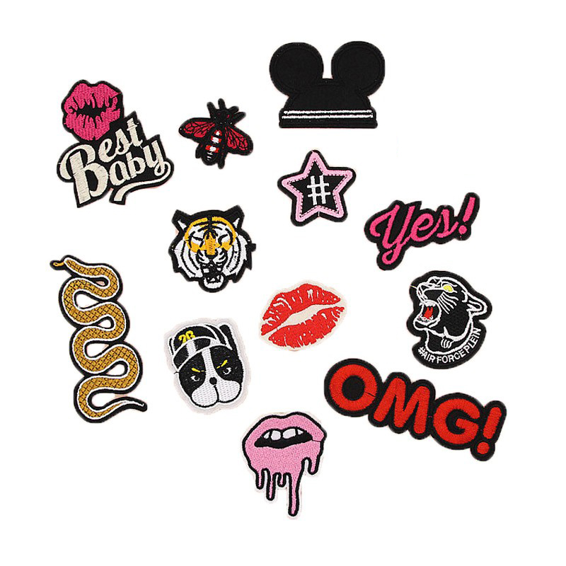 时尚卡通补丁贴小号儿童动漫布贴衣服刺绣装饰个性贴花牛仔裤贴布