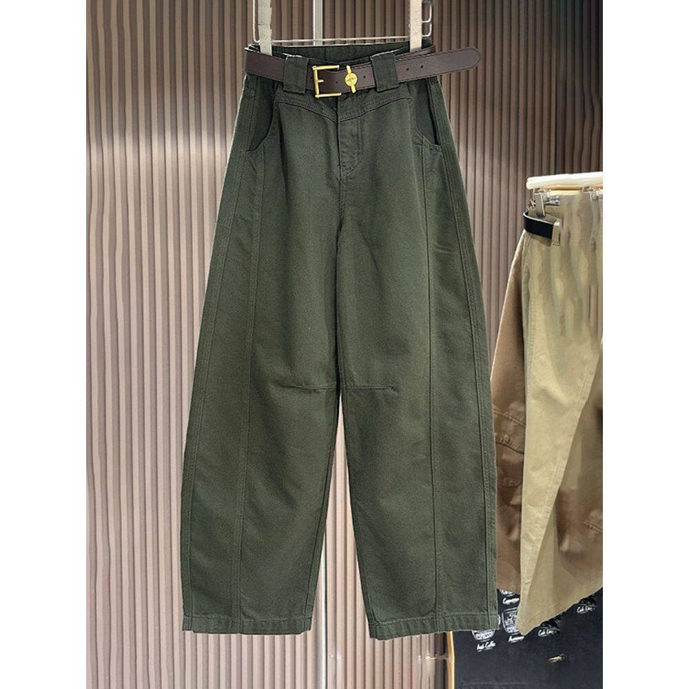 工装牛仔裤女秋季新款高腰显瘦宽松直筒弯刀裤百搭休闲阔腿长裤子,女装/女士精品,卫裤,淘宝优惠券,粉丝福利购,淘宝优惠卷