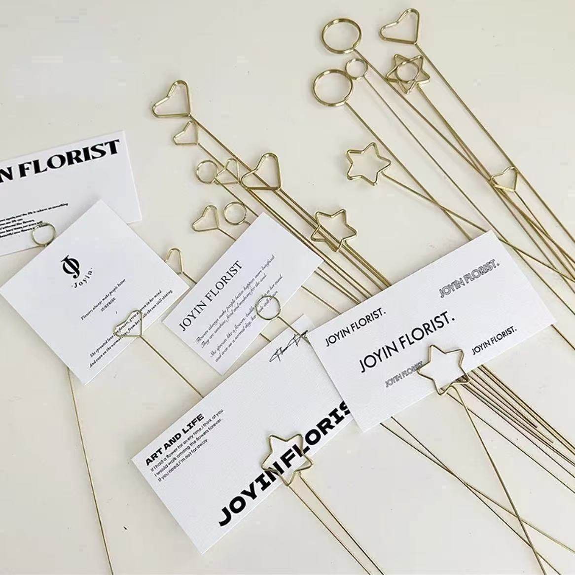 新款创意金属花店夹子花束插签花贺卡插杆卡片鲜花包装包花材料,家居饰品,装饰摆件,淘宝优惠券,粉丝福利购,淘宝优惠卷