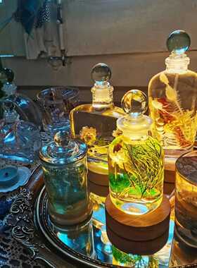 简约浮游空瓶无火香卡口吊钟薰瓶藤条挥发玻璃瓶子香薰瓶扩香瓶