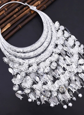 苗族银色大项圈异域风情
