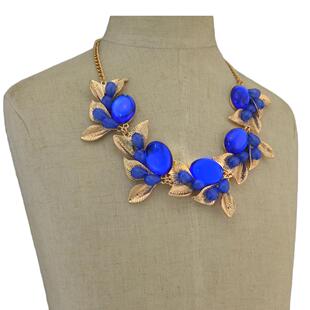 复古绿色时尚毛衣链夸张欧美风有垂感有质感个性项链女