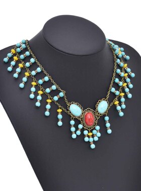 波西米亚民族风项链头饰两用