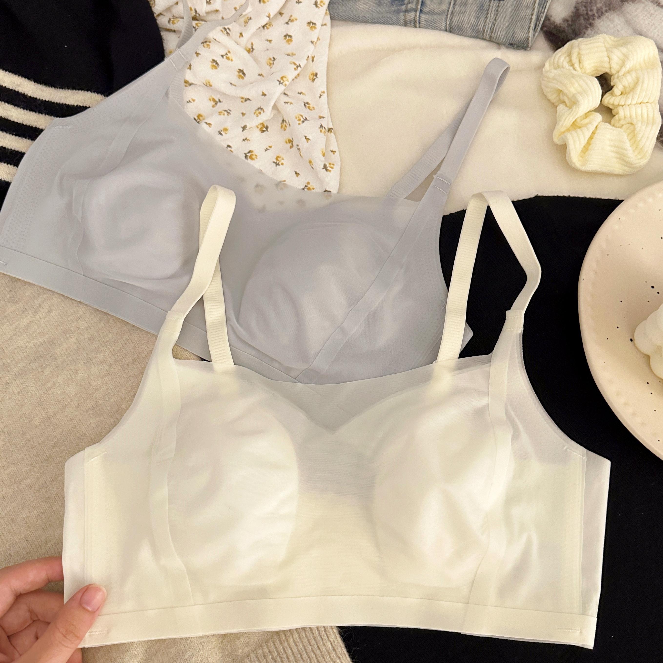 夏季无痕薄款内衣女大胸显小胸无钢圈软提拉兔耳朵凉感透气文胸罩
