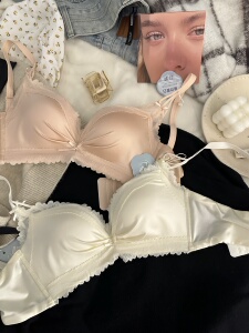新款上薄下厚内衣女小胸显大聚拢无钢圈上托防下垂收副乳文胸套装