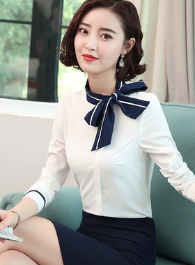 酒店工作服女长袖衬衫餐饮饭店咖啡厅蛋糕店服务员工作服时尚工装