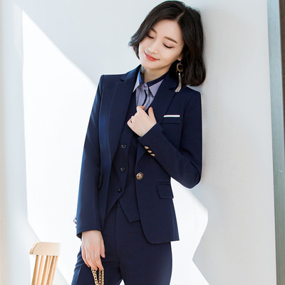 气质职业装女套装面试正装工装2022秋冬新款时尚西装女西服工作服