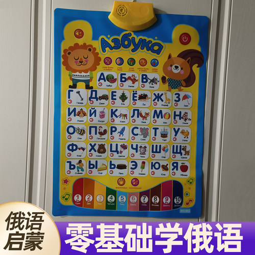 俄语字母表有声挂图俄罗斯语学习