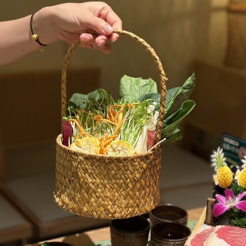 山缓缓三出山同款山野风藤编手提篮菜篮菌菇篮田野风手工藤编篮