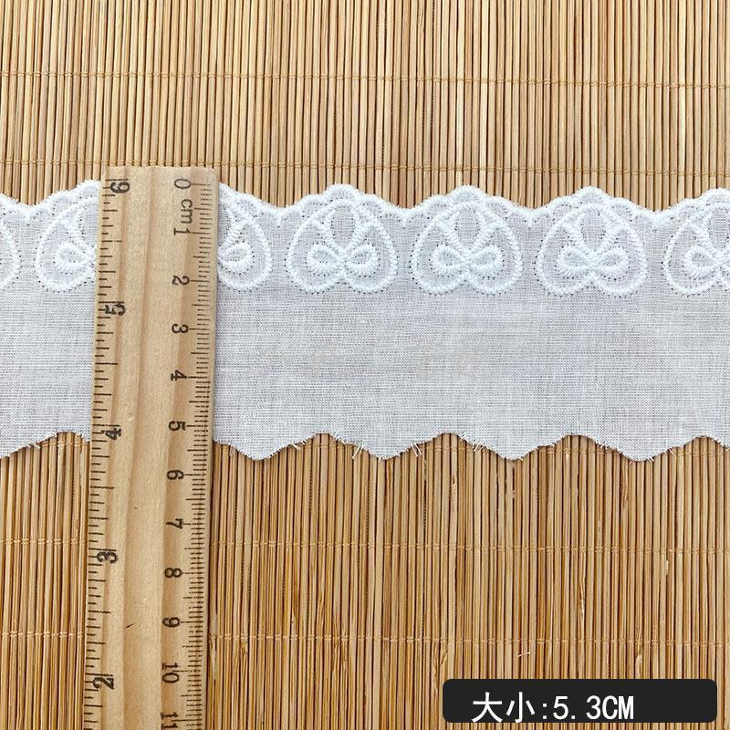 棉线花边新品棉线条码爱心蝴蝶结洛丽塔裙摆配饰DIY蕾丝水溶花边