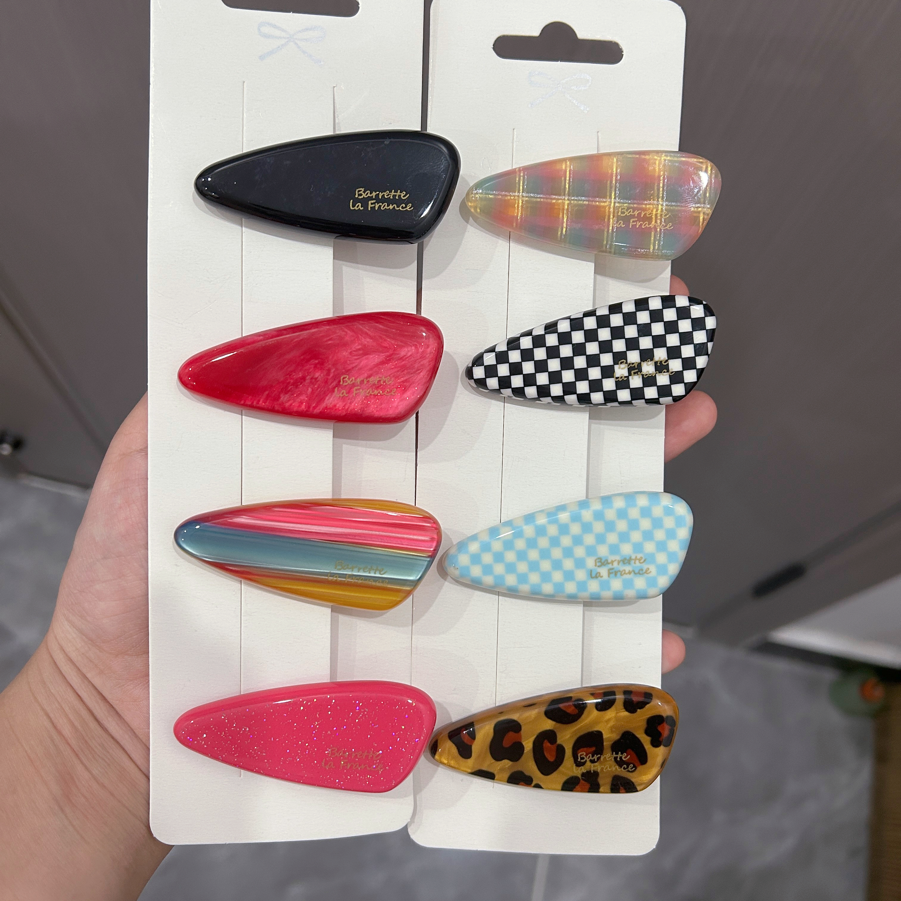 韩国高级醋酸水滴侧边夹鸭嘴夹刘海夹头饰发夹边夹侧边一字碎发夹