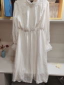 长108胸94腰70 秋季 杏色雪纺连衣裙 84不退换