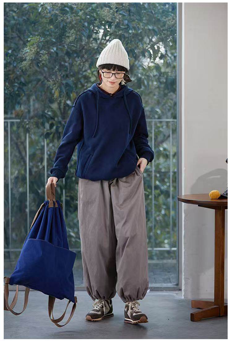 【羊绒填充】冬款灰卡其色松紧腰保暖软糯休闲女直筒裤24336,女装/女士精品,卫衣/绒衫,淘宝优惠券,粉丝福利购,淘宝优惠卷