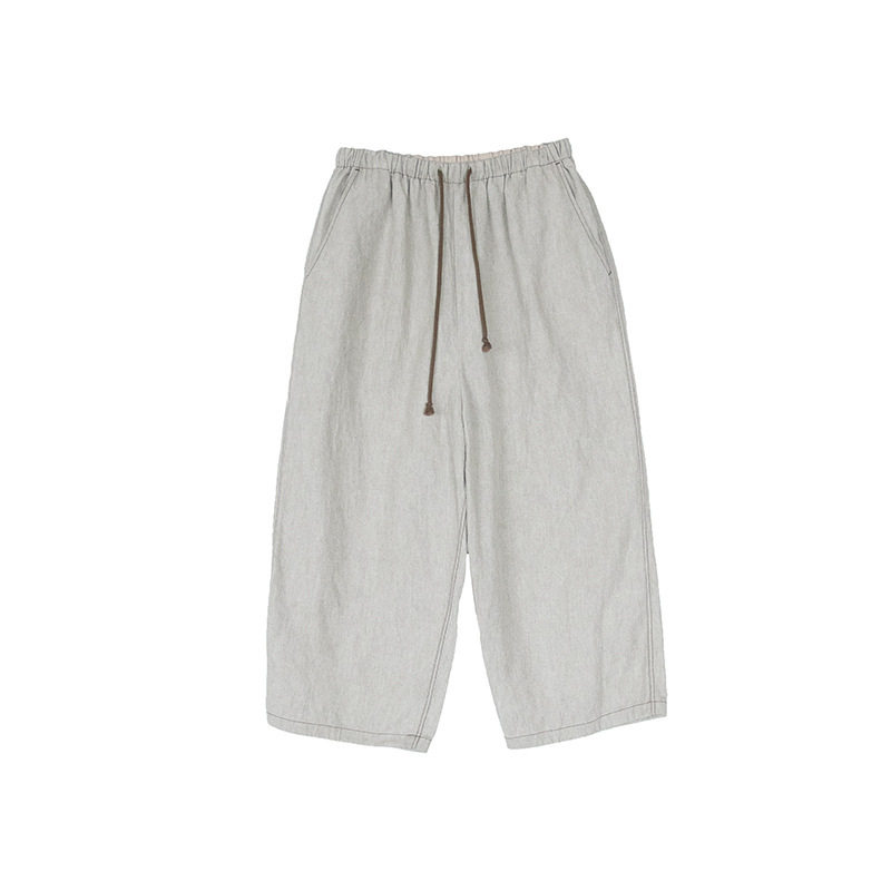 【诺曼底】文艺复古禅意双雨露麻色亚麻松紧腰宽松休闲萝卜裤女,女装/女士精品,卫裤,淘宝优惠券,粉丝福利购,淘宝优惠卷
