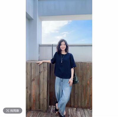 老钱小衫  汉麻夏季宽松短袖圆领半袖宽松型舒适百搭文艺T恤25223