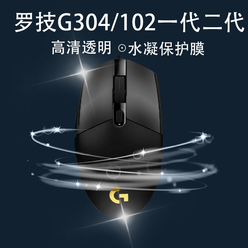 适用于罗技G304鼠标贴G102一代二代鼠标透明防腐蚀保护膜防老化图片