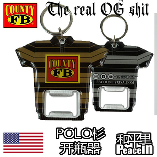 【北京现货】FB County 西海岸 POLO杉 开瓶器 HIPHOP 钥匙链