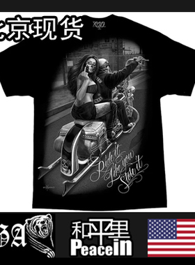 【北京现货】DGA西海岸tee美国购回哈雷匪帮摩托机车gangster摇滚