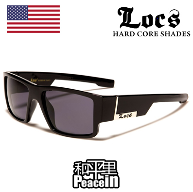 【Locs Sunglasses】美國發囘官方現貨hardcore 黑色宽边镀铬匪帮 ZIPPO/瑞士军刀/眼镜 太阳眼镜 原图主图