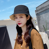 纯棉双面小帽檐渔夫帽男女防晒遮阳盆帽特大码 大头围加大号帽子