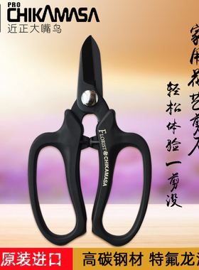 日本进口近正大嘴鸟9000B 8000剪刀花剪铁丝剪二合一插花鲜花枝剪