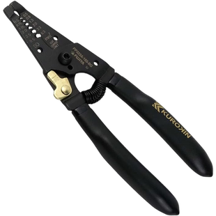 日本进口FUJIYA福集雅剥线钳子电工多功能剥电线剥皮器剥皮钳黑金