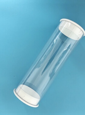 高透明PC管硬质水管圆管带盖子空心管塑料管包装筒50管透明管道