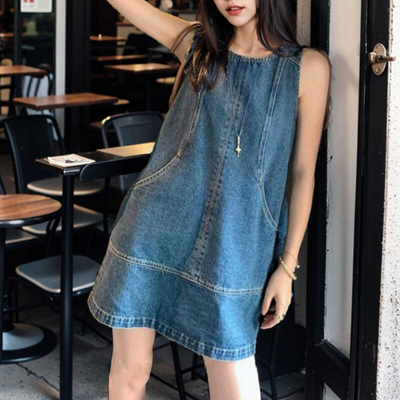 2024新款小个子宽松a字连衣裙