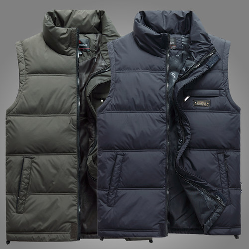 男士羽绒马甲中老年背心外套宽松