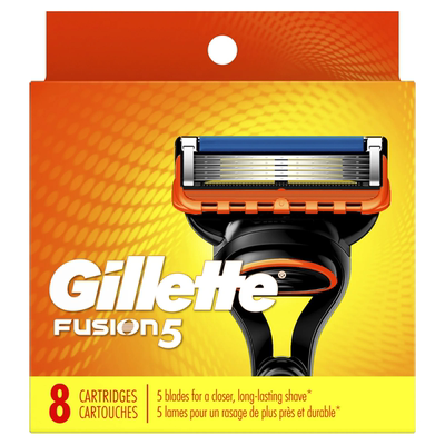 Gillette吉列Fusion5锋隐刮胡刀片8片装官方正品清爽温和手动剃须