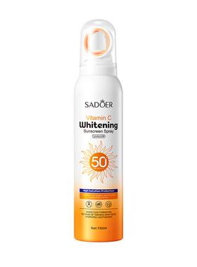 SADOER维他命C提亮防晒喷雾150g户外旅游爬行军训防护SPF50+PA+++