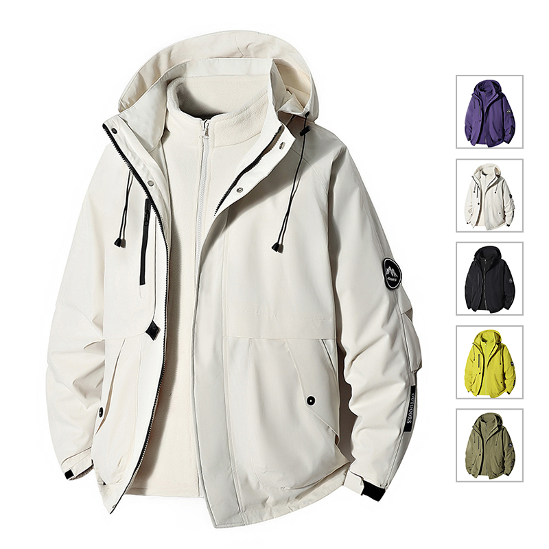 冲锋衣男女三合一可拆卸防风防水