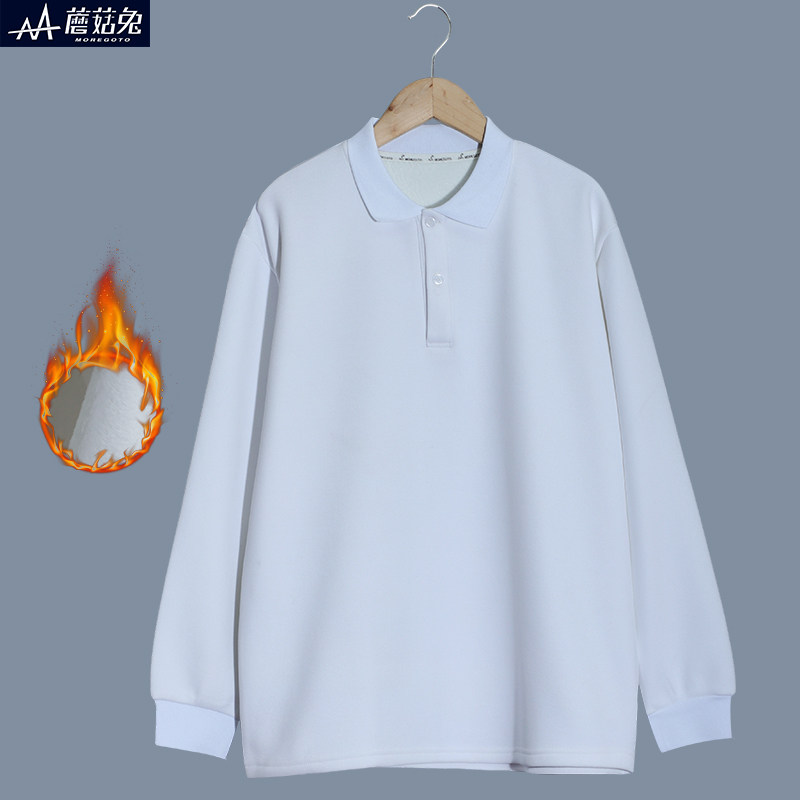 蘑菇兔胖男童加绒polo衫秋冬款