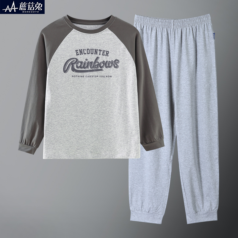 胖男童长袖套装家居服春秋款
