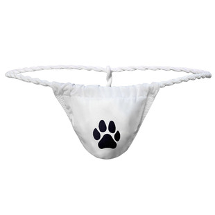 男士性感低腰丁字裤熊爪印花纯棉三角裤T裤日式胖熊日系相扑内裤