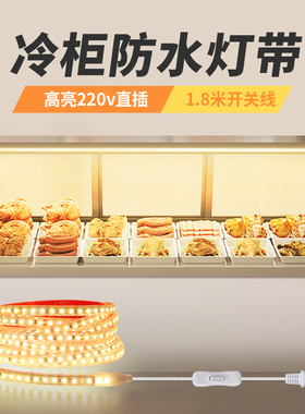 冰柜展示柜led灯带冰箱冷柜麻辣烫保鲜柜点菜柜220v防水冷藏灯条