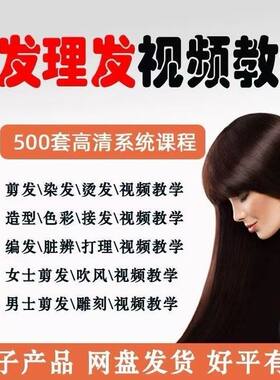 剪发理发视频教学 美容美发编发视频教程 发型设计零基础从头学