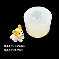 Mini dog, DIY silicone mold, handcrafted crystal resin resin to make decorative ornaments, pet-shaped mold thumbnail 3