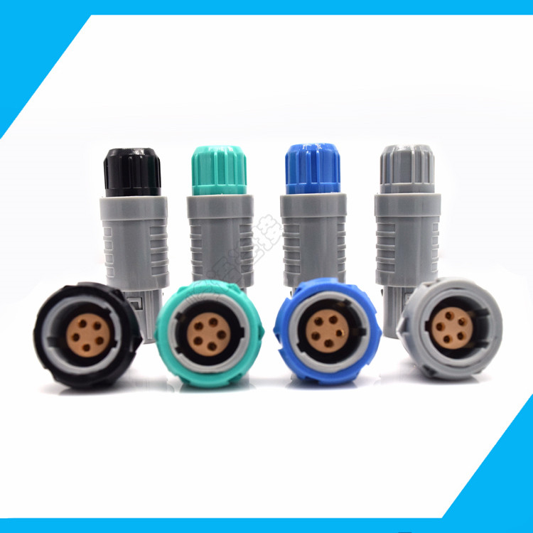 兼容雷莫塑料2P插头插座双螺母母头航空插头连接器2芯3针4孔5PIN