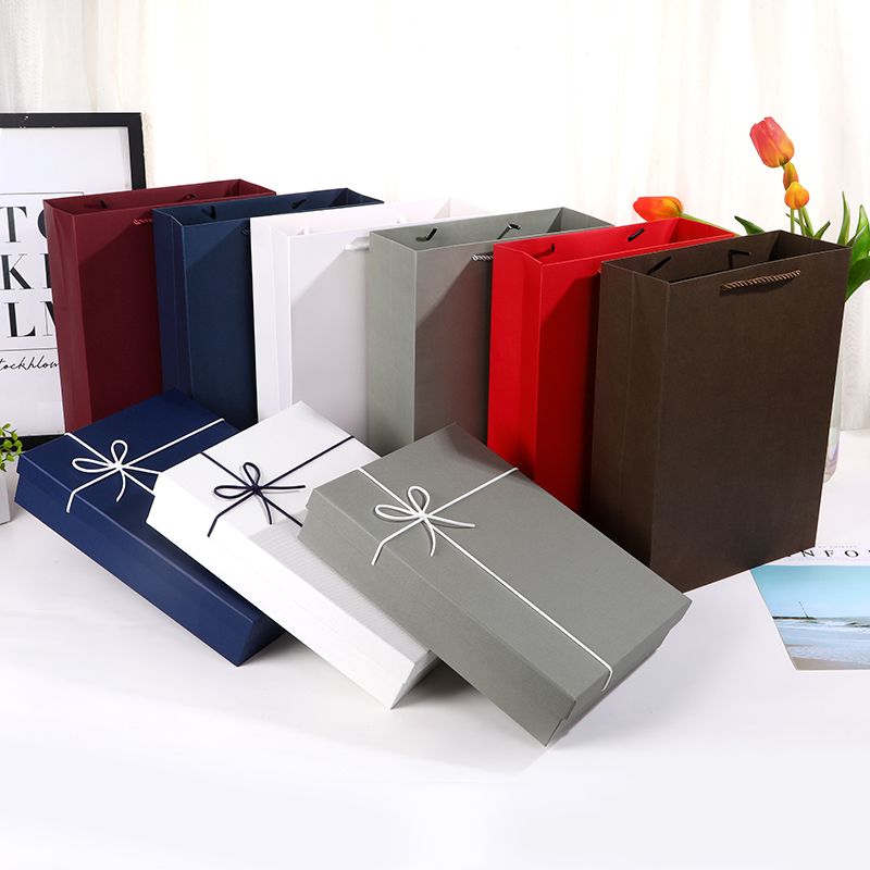 长方形礼物盒空盒生日礼盒简约蓝色礼品盒精美大号围巾包装盒定制