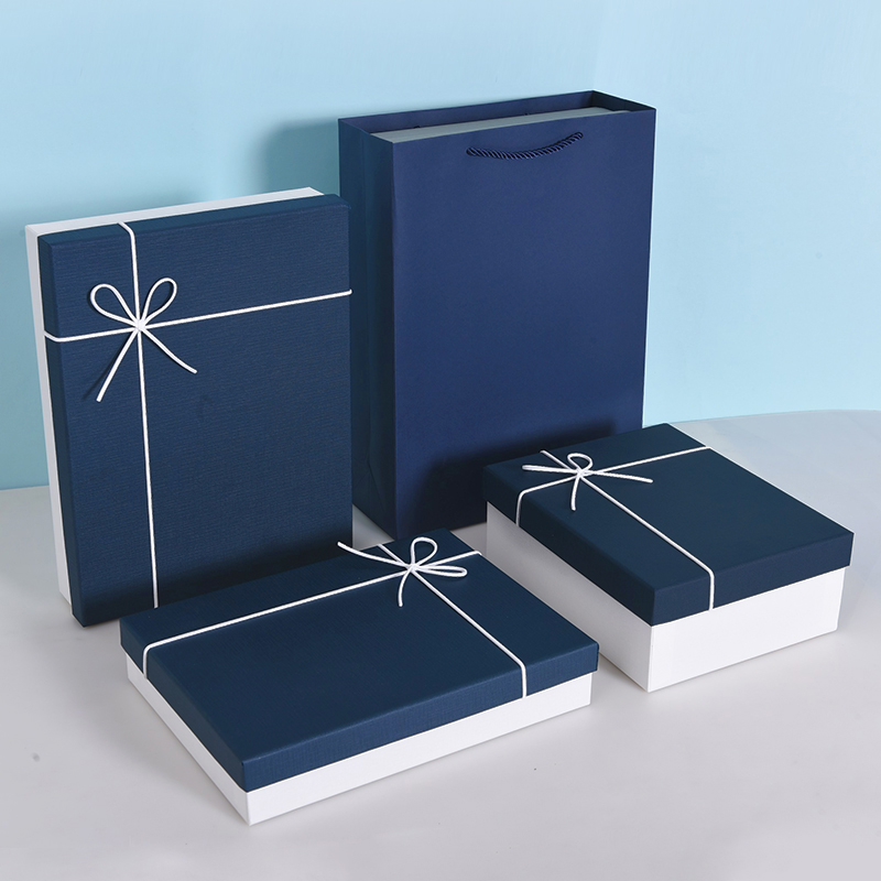 简约礼物盒衬衫围巾大号长方形生日礼品盒衣服包装礼盒蝴蝶结定制