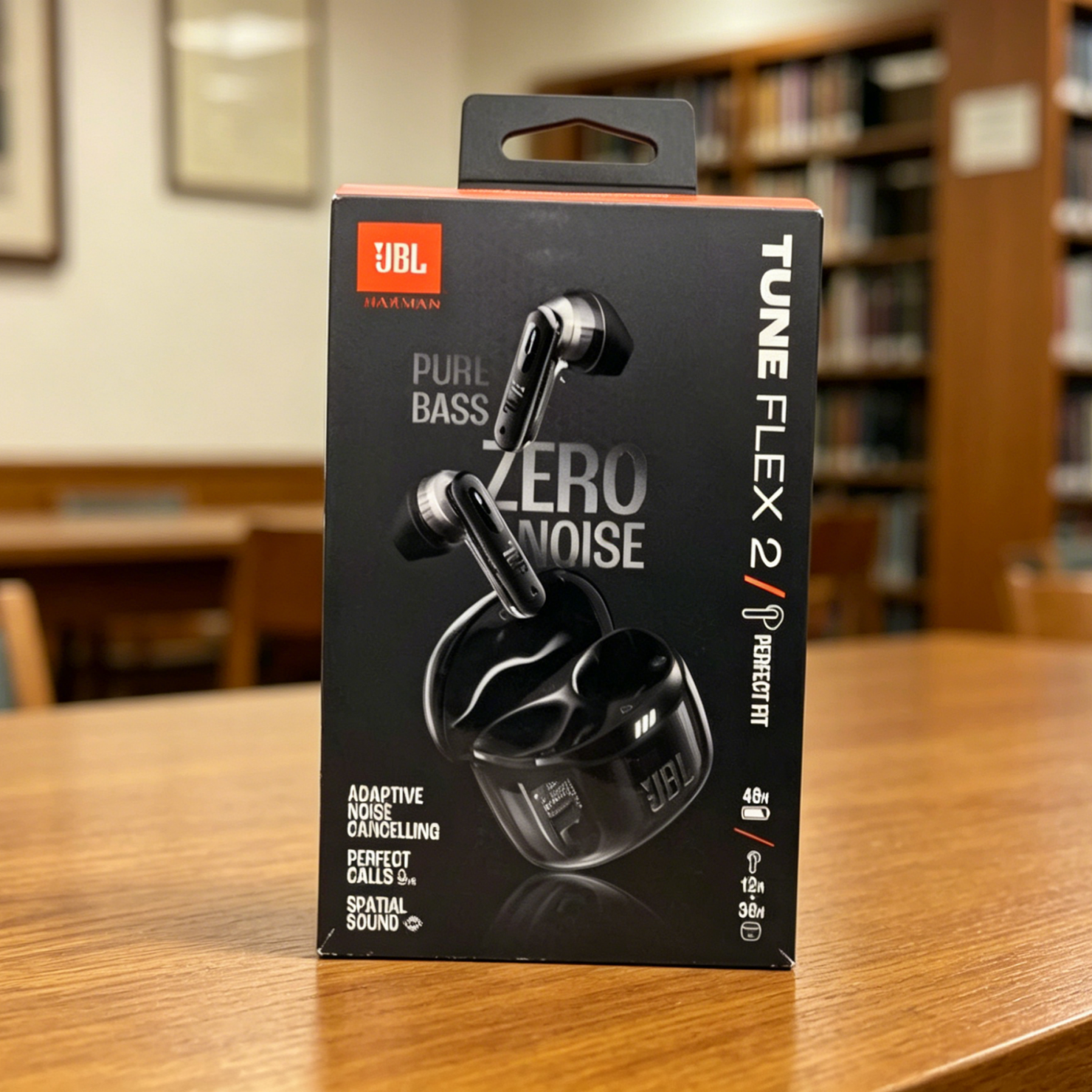 JBL TUNE FLEX2 晶噪豆2代 真无线降噪蓝牙耳机音乐