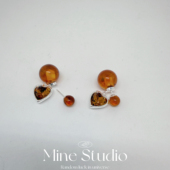 Mine Studio·2026新款 美拉德爱心耳环高级感两戴耳钉小众气质女