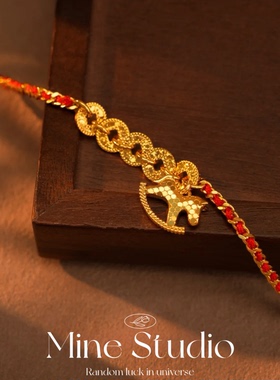 Mine Studio·2026年新款新中式碎碎冰马上有mi红绳手链编织手绳