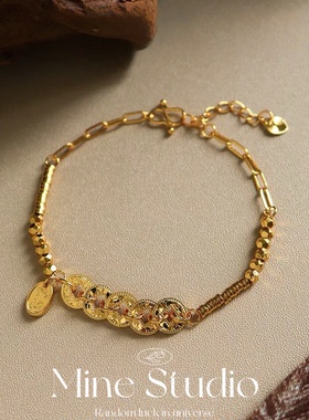 Mine Studio·新款五路cai手链女款金店同款小众精致高级感镭射